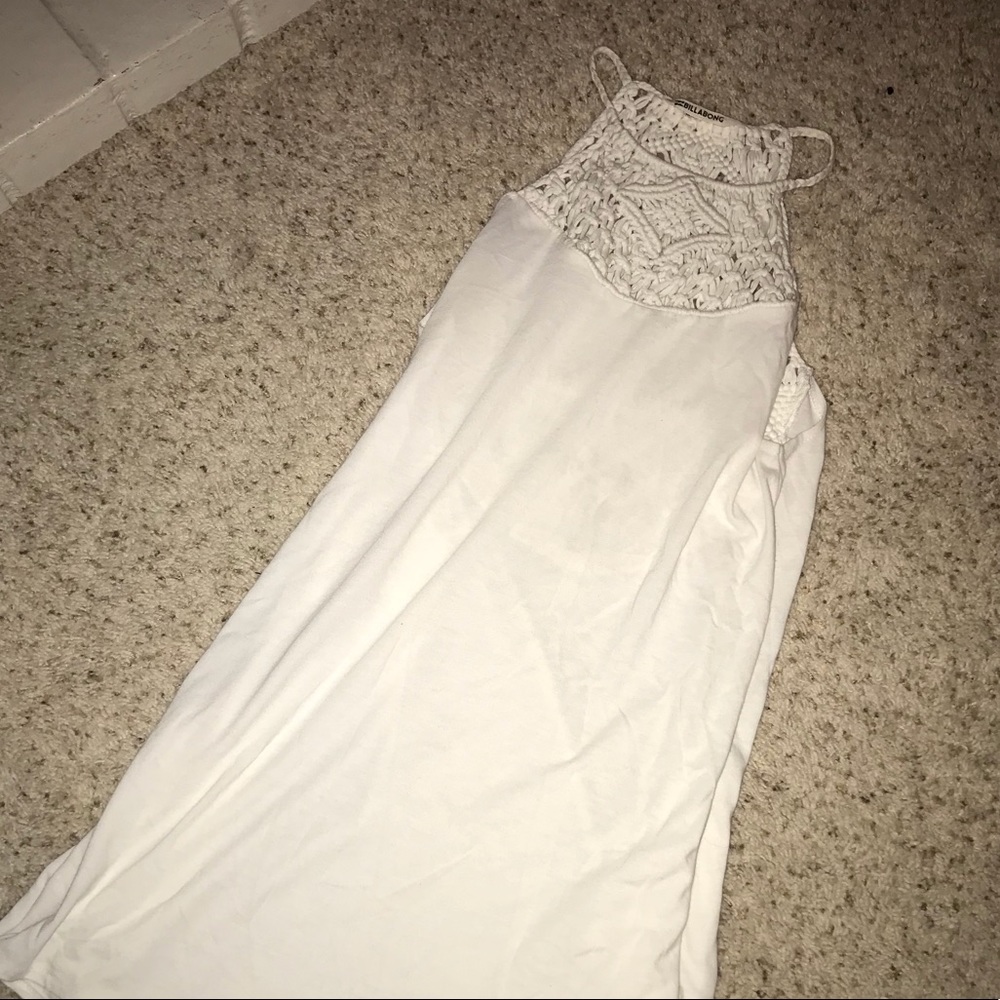 White billabong summer beach dress